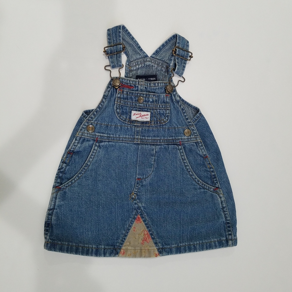 Ralph Lauren Denim Overall Dress Size M (Tots)